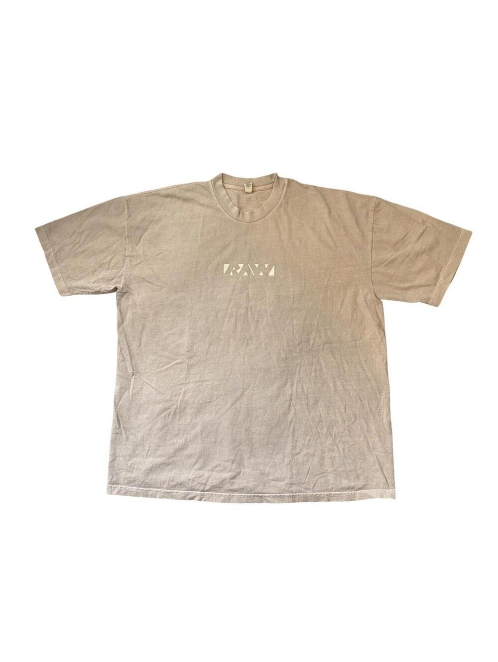 Raw Nutrition From The Ground Up Oversized T-Shirt Men’s Size 2XL C Bum Beige